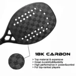 KEVLAR-Carbon Beach Tennis Racket, EVA Soft Memory Foam Core, 3K, 12K, 18K - Image 5
