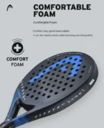 Genuine HEAD Tennis Padel Rackets ZEPHYR Series Carbon Fibre EVA Memory Flex Foam Core Padel Tennis Racquets Lightweight - Image 4