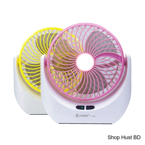 JY Super lithium rechargeable mini table fan with LED light - JY-1880