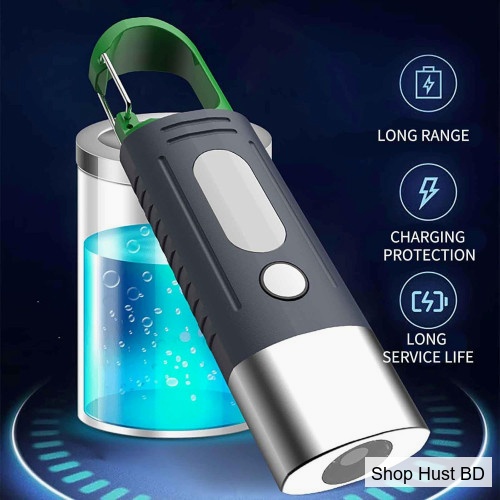 Mini Outdoor Portable Flashlight Super Bright Tactical Mini Multi-function Keychain Light Waterproof Work Flashlight Side Light